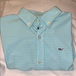 VINEYARD VINES Whale Shirt Melon/White Check